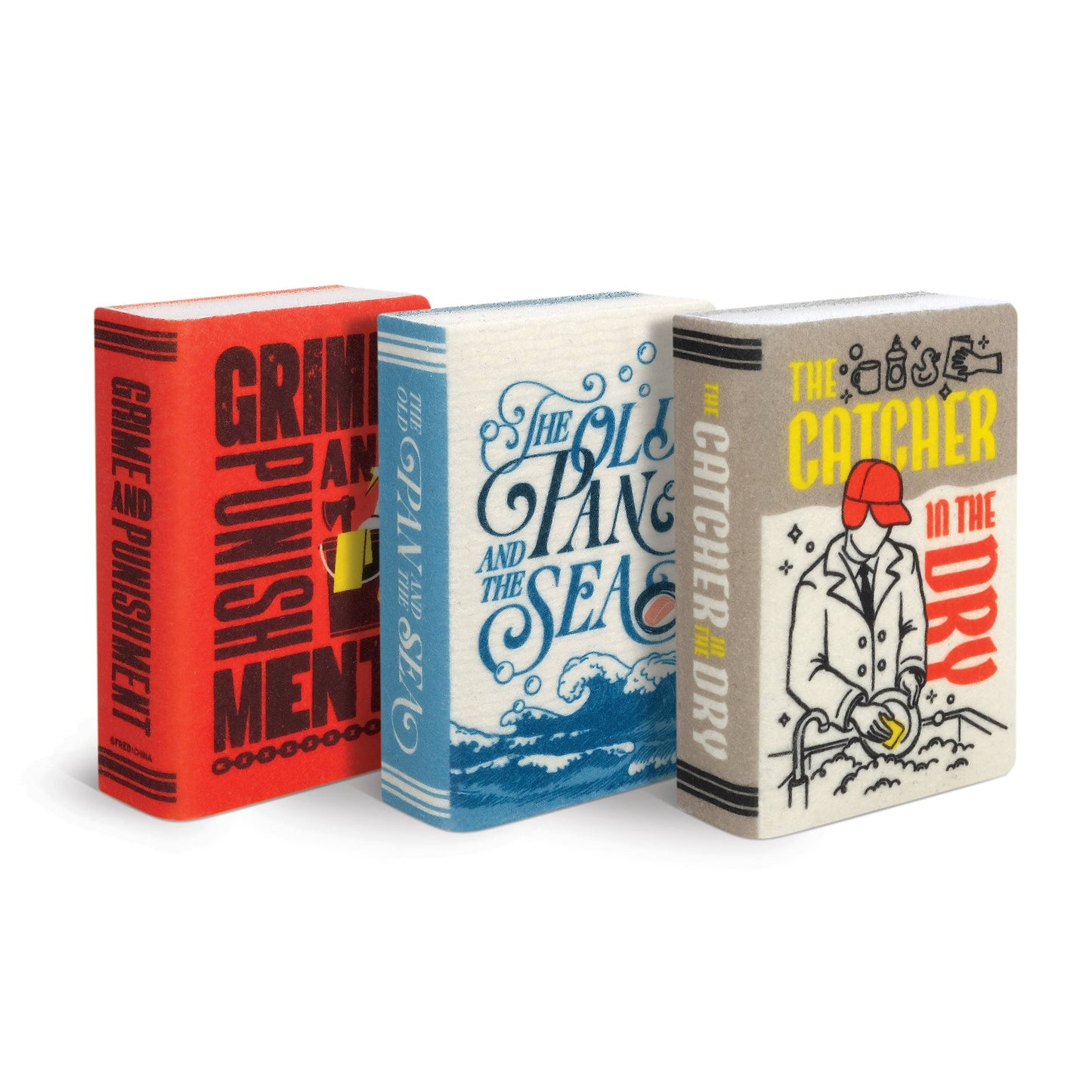 "Neat and Novel Chapter Two" - Set of 3 Punny Book Sponges