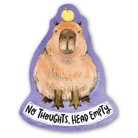 "No Thoughts, Head Empty" Capybara Sticker
