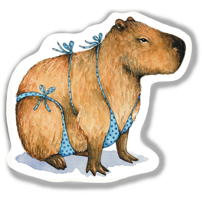 Capybara in Bikini Sticker