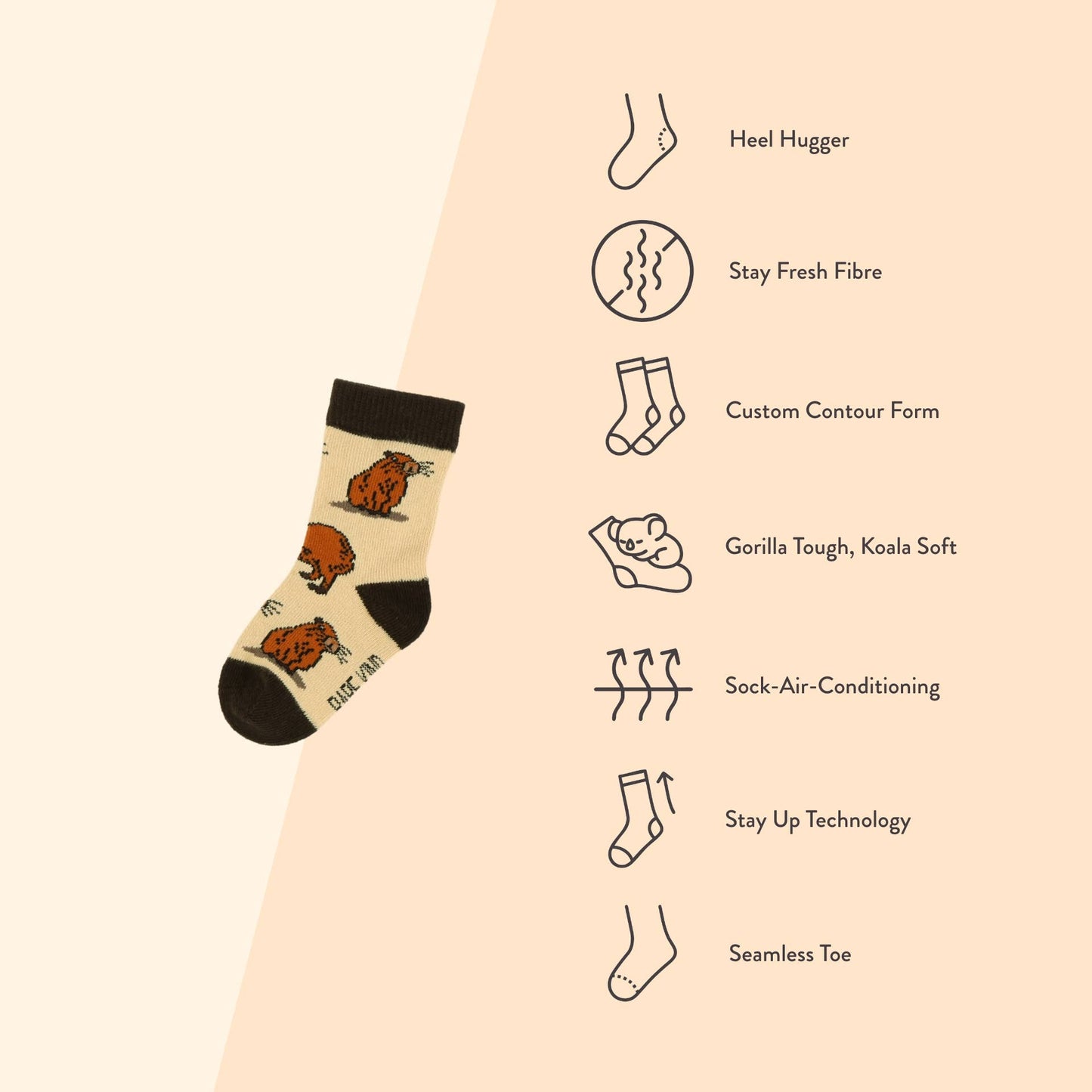 Kids Capybara Socks
