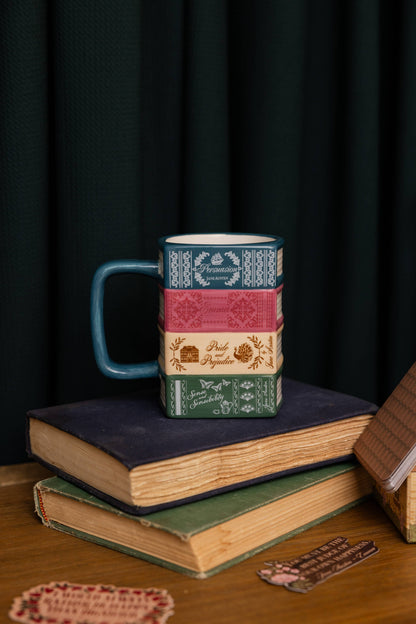 Jane Austen Stacked Books Mug