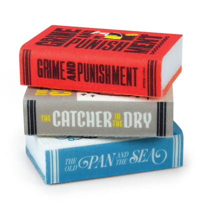 "Neat and Novel Chapter Two" - Set of 3 Punny Book Sponges