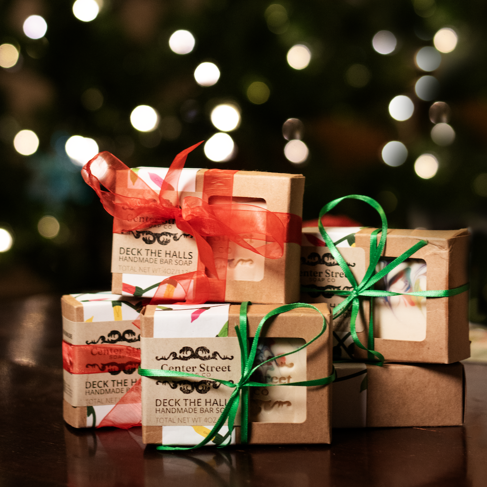 "Deck The Halls" Christmas Handmade Bar Soap