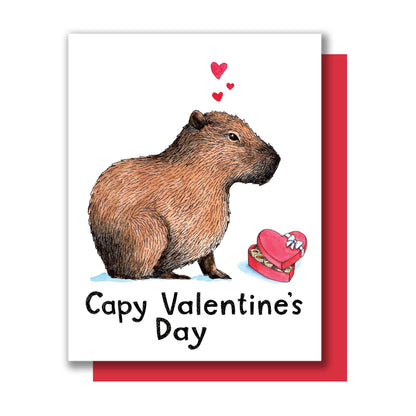 "Capy Valentine's Day" Valentine Card