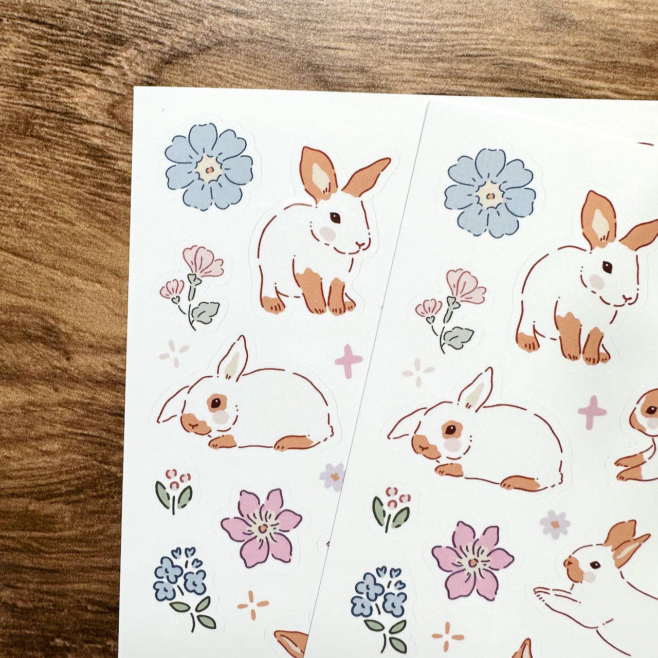 Spring Rabbit Vinyl Sticker Sheet