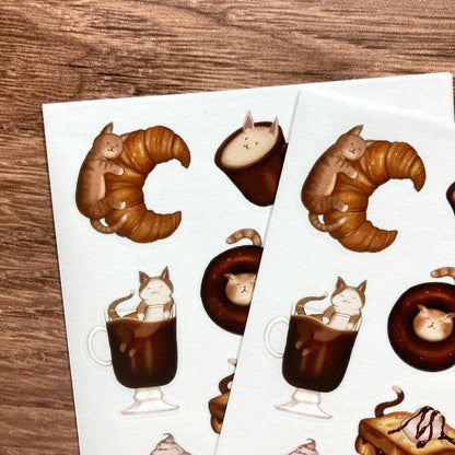 Cat Cafe Washi Sticker Sheet