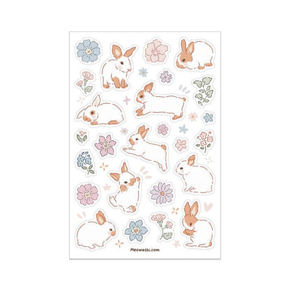 Spring Rabbit Vinyl Sticker Sheet