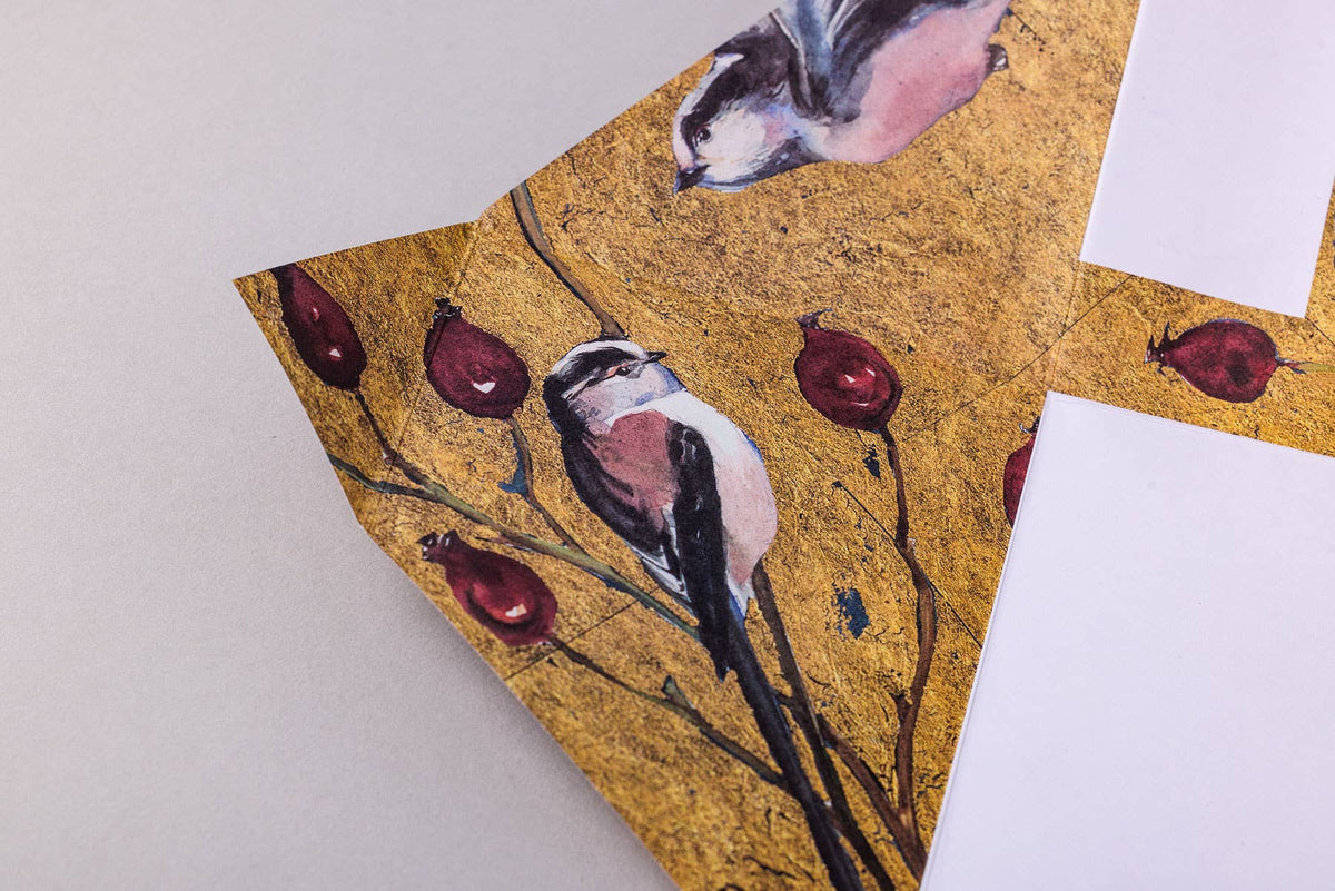 Golden Flight Pigeon Folding Letter Set (Pack of 6)