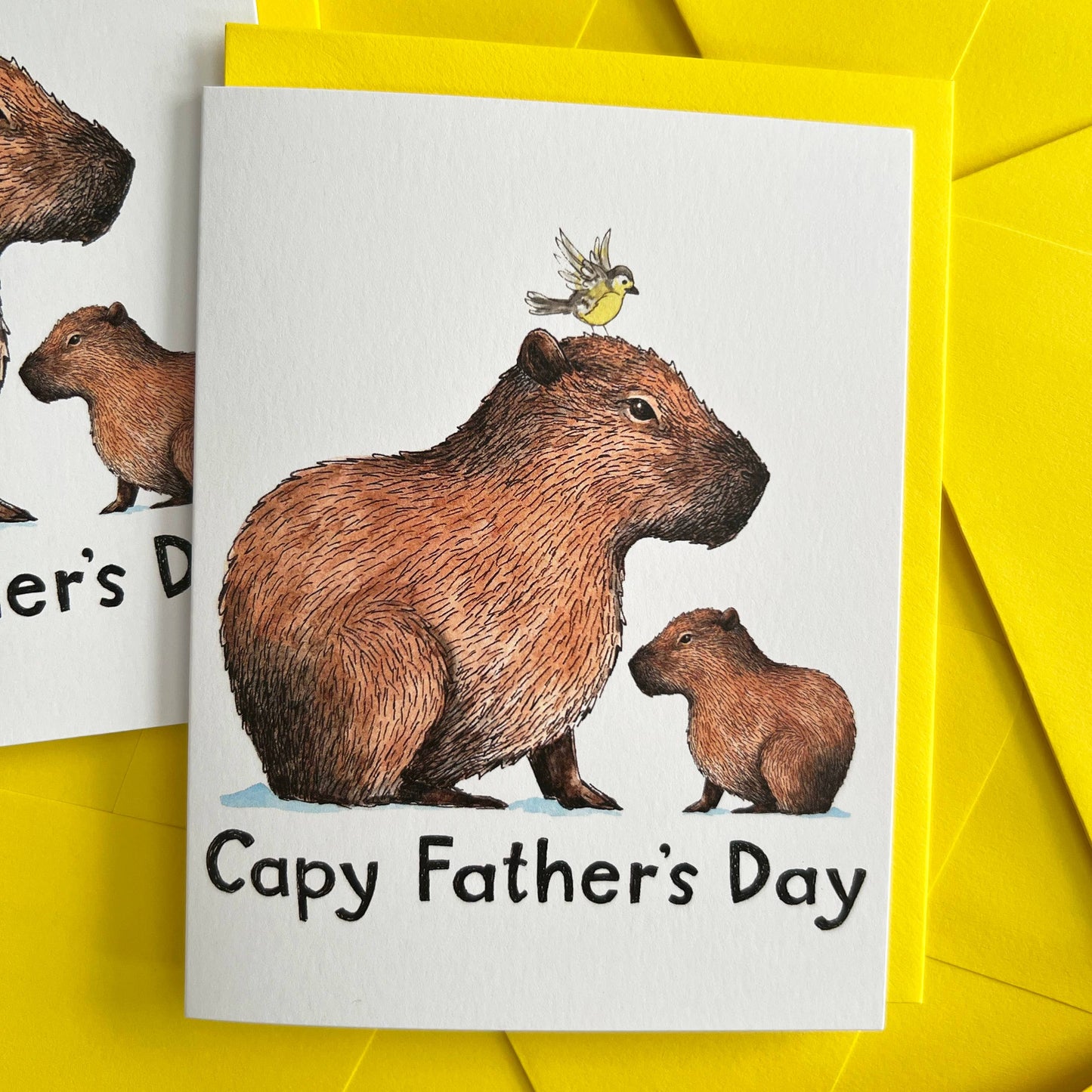 "Capy Father's Day" Capybara Father's Day Card