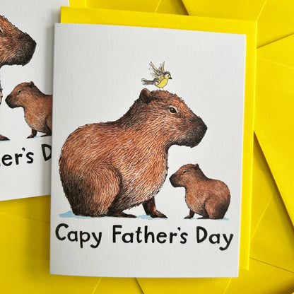 "Capy Father's Day" Capybara Father's Day Card