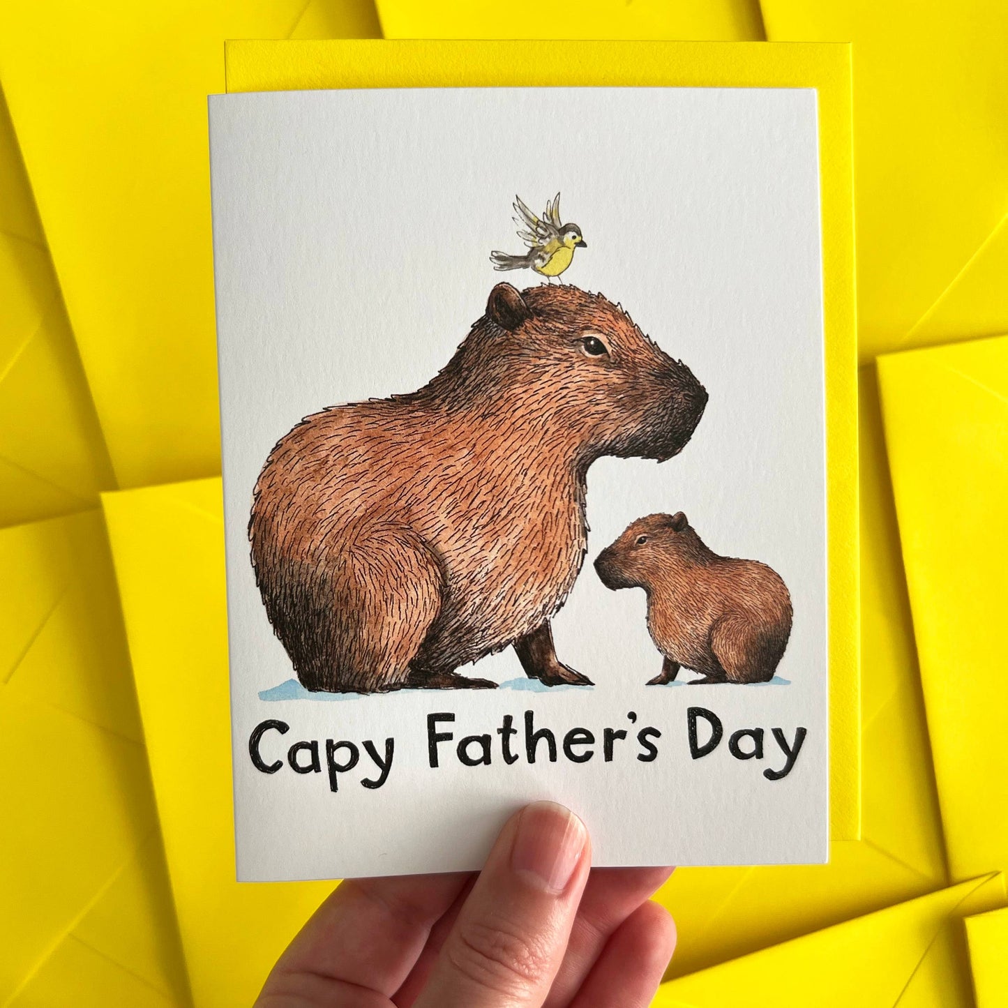 "Capy Father's Day" Capybara Father's Day Card
