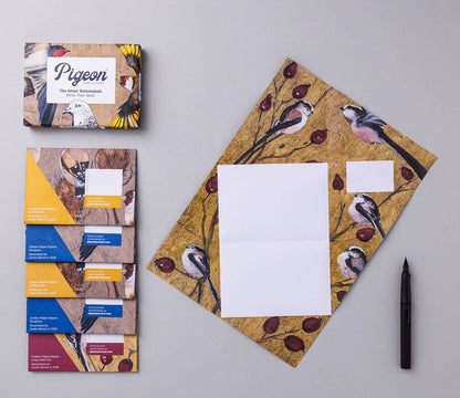 Golden Flight Pigeon Folding Letter Set (Pack of 6)