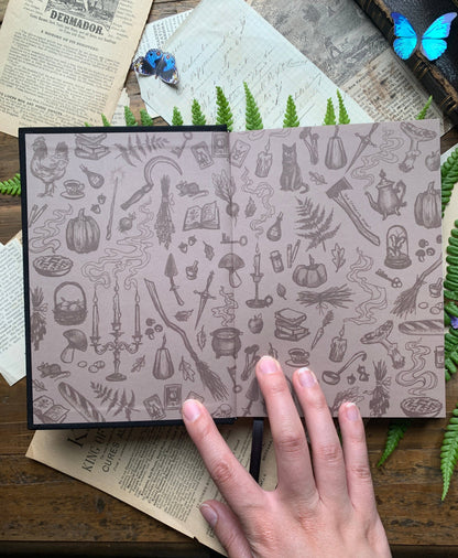 The Grimoire - B6 Vegan Lined Notebook, 120gsm Ivory Paper