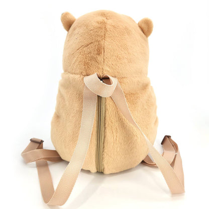 Strawberry Capybara Plush Backpack