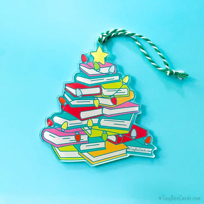"Bookmas" Book Lover Christmas Tree Acrylic Ornament
