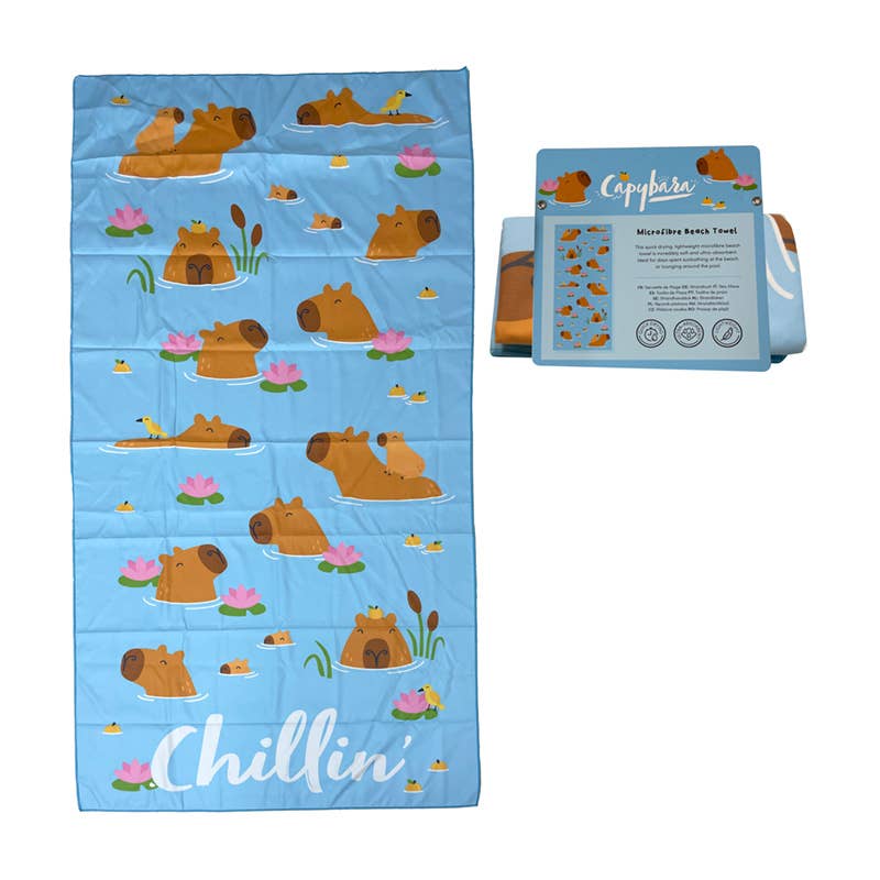 Capybara Microfiber Beach Towel