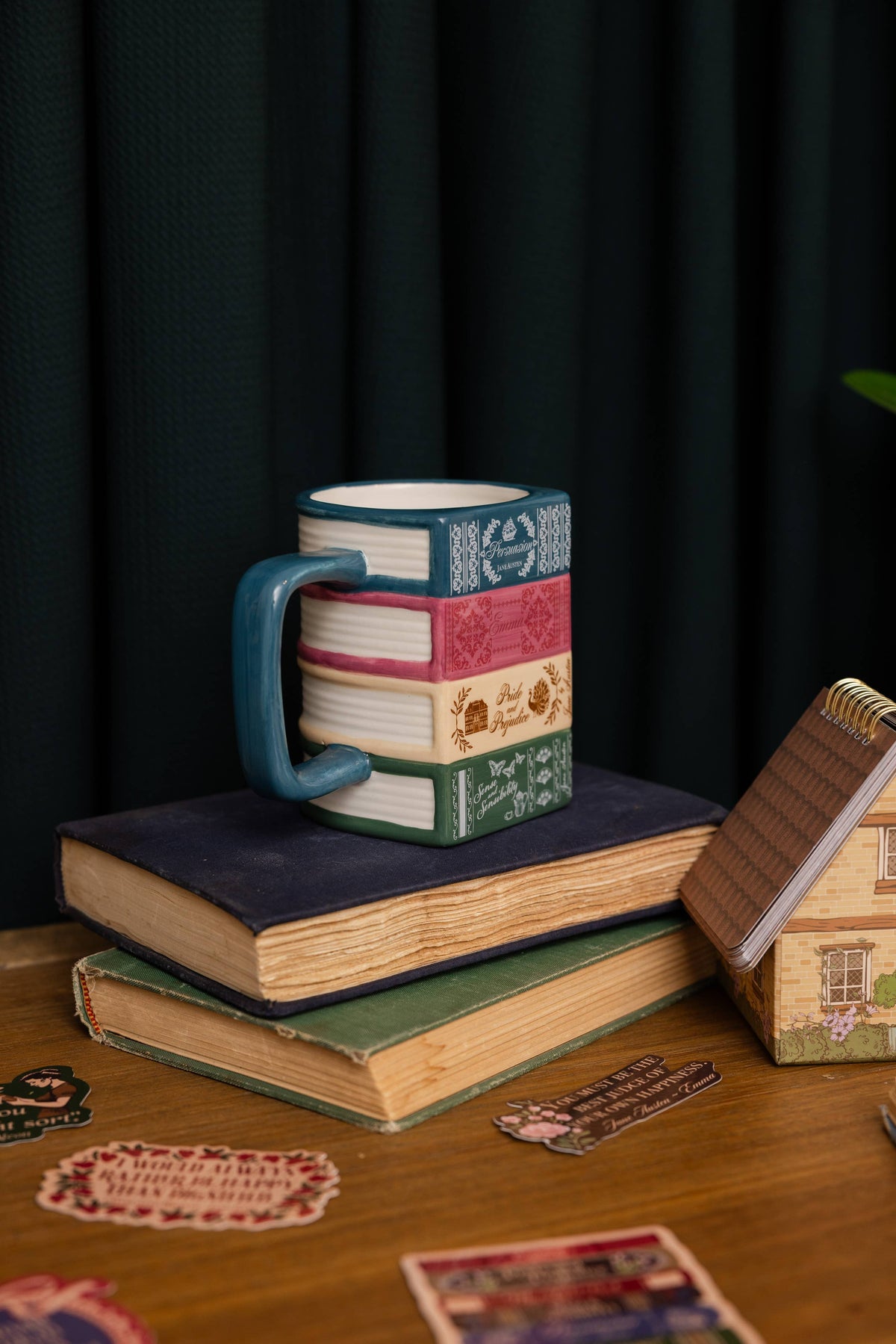 Jane Austen Stacked Books Mug