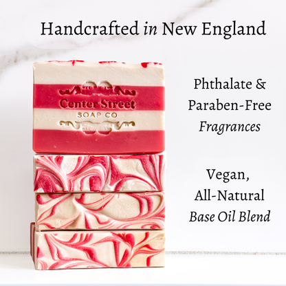 "Candy Cane" Christmas Handmade Bar Soap