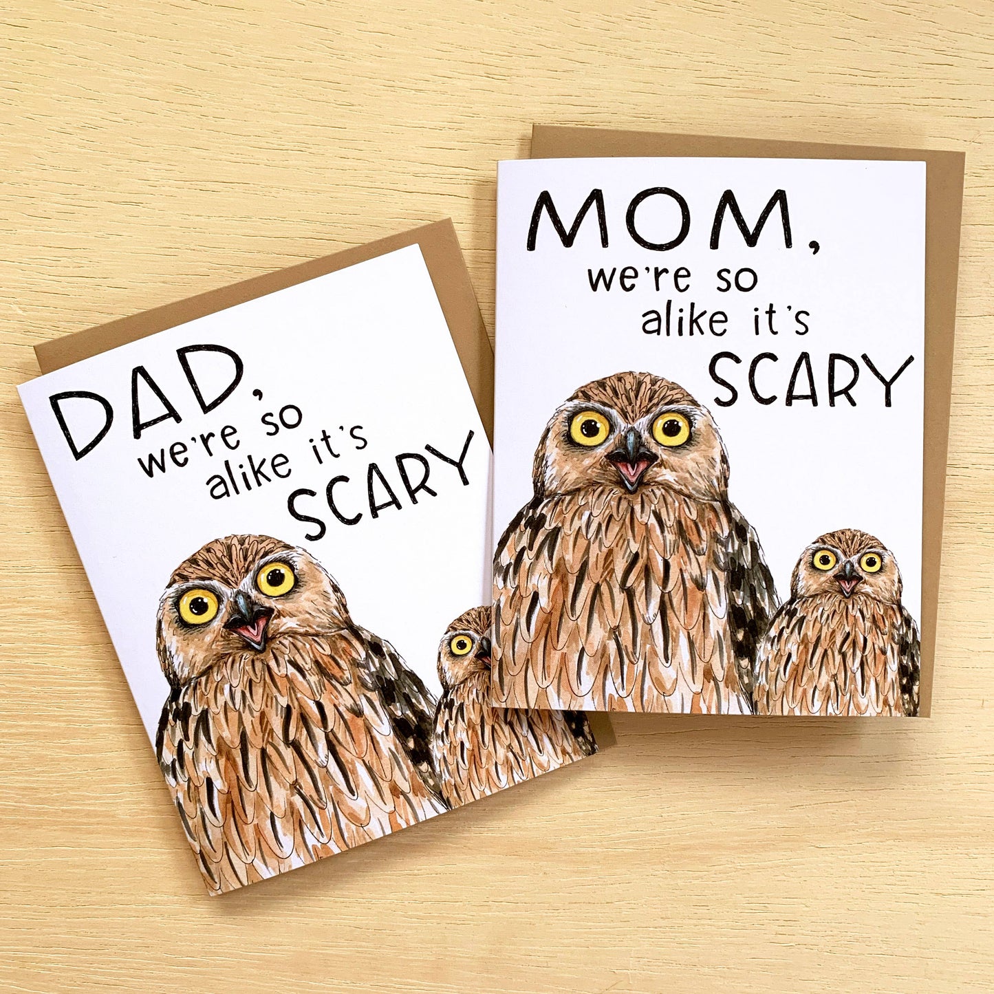 "We're So Alike It's Scary" Owl Mother's Day Card