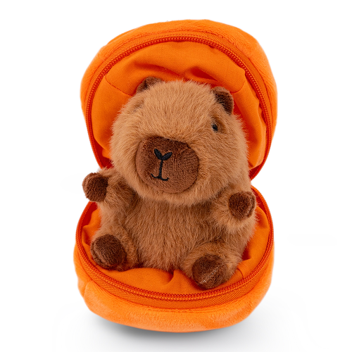 6" Halloween Pumpkin Capybara Zip-Up Plush