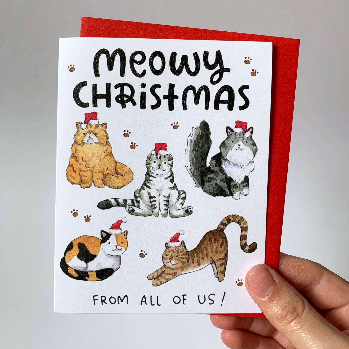"Meowy Christmas" Cat Christmas Card