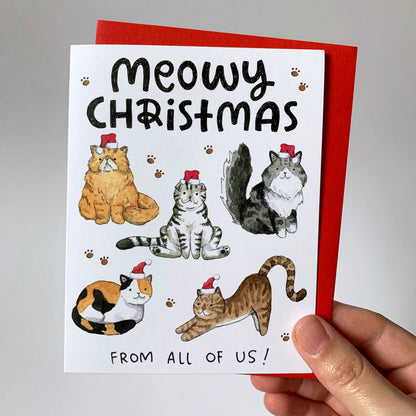 "Meowy Christmas" Cat Christmas Card