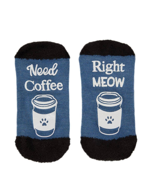 "Need Coffee Right Meow" Low Cut Socks