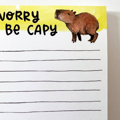"Don't Worry Be Capy" Capybara To-Do List Notepad