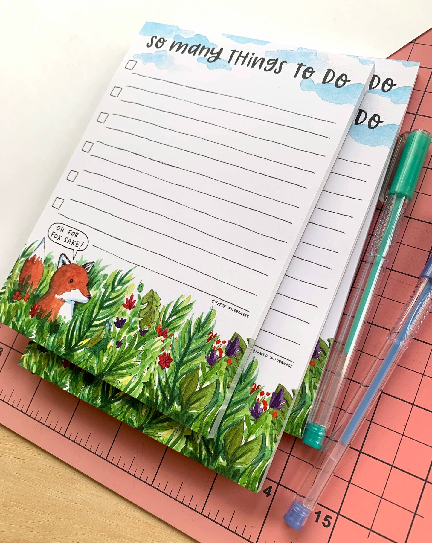 "For Fox Sake" To Do List Notepad