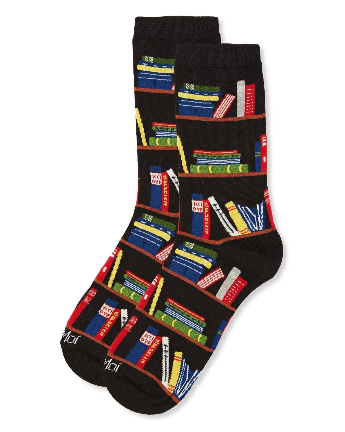 Bookshelf Bamboo Crew Socks