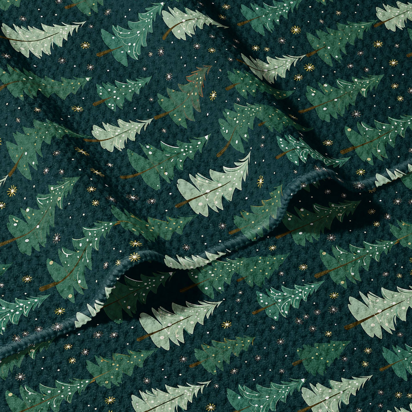 Winter Trees Double Sided Waffle Dish Towel 