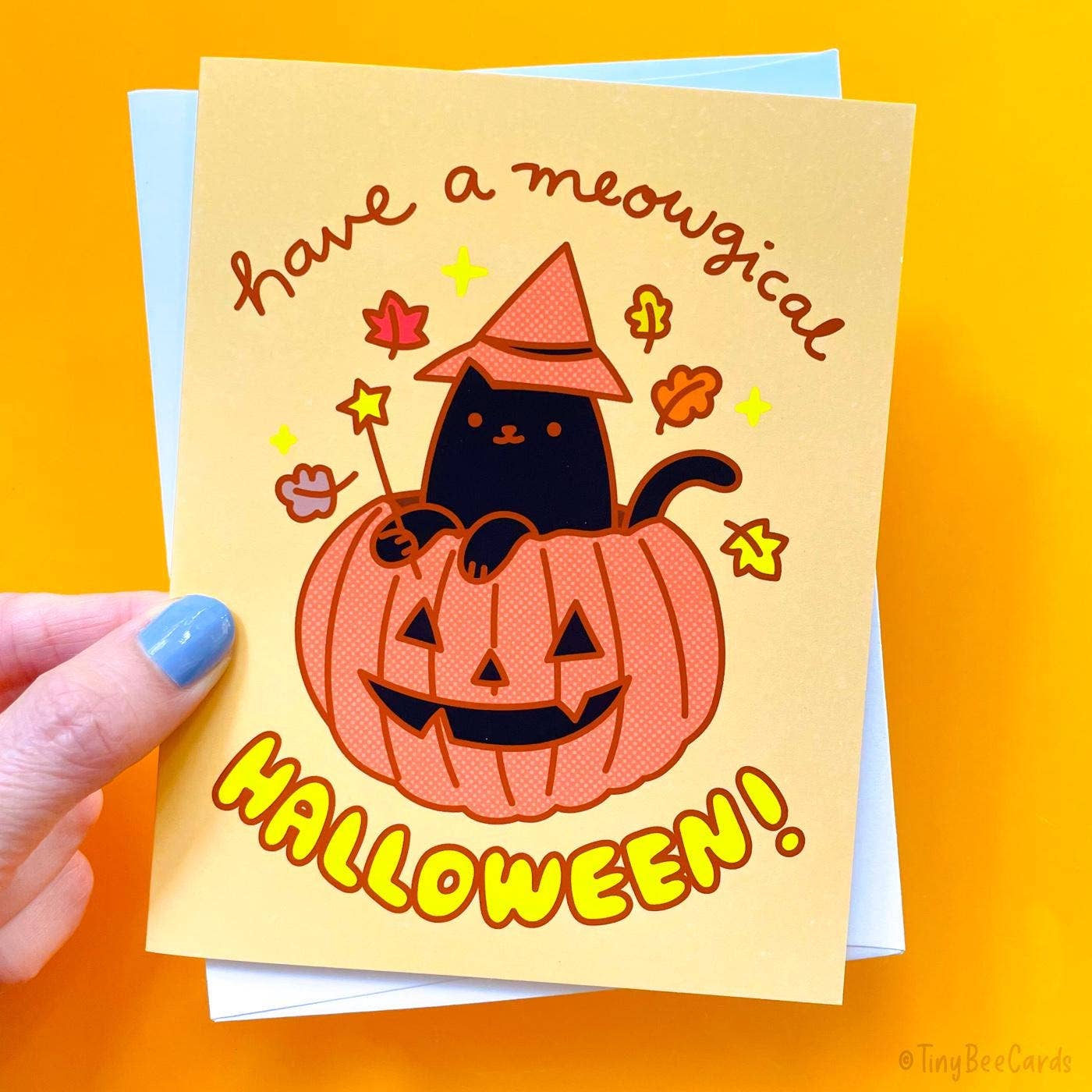 "Have a Meowgical Halloween" Cat Halloween Card