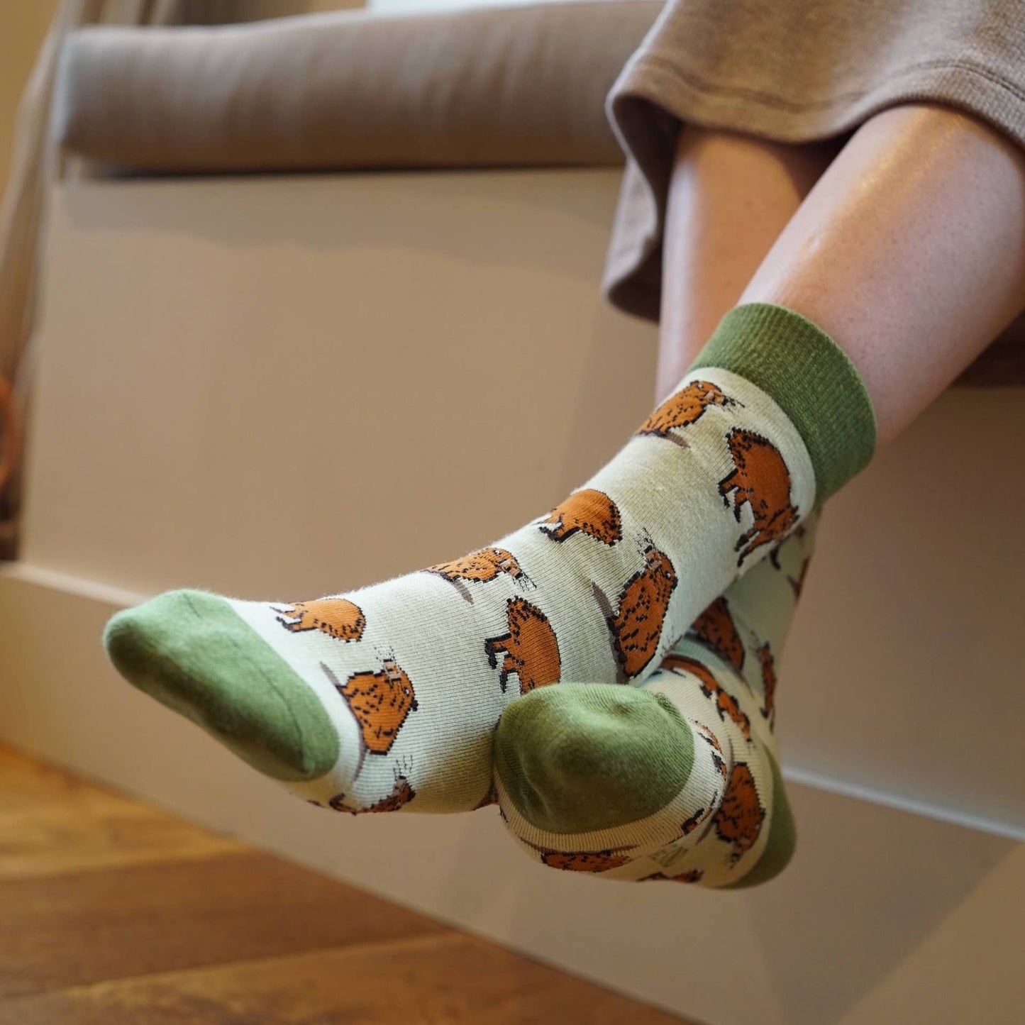 Green Capybara Socks