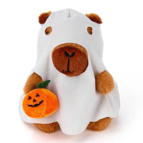 8" Halloween Ghost Capybara Glow-in-the-Dark Plush