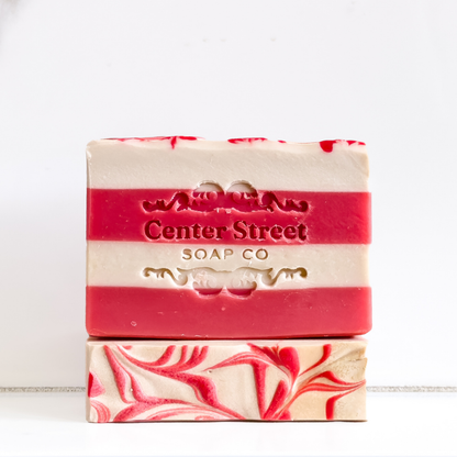 "Candy Cane" Christmas Handmade Bar Soap