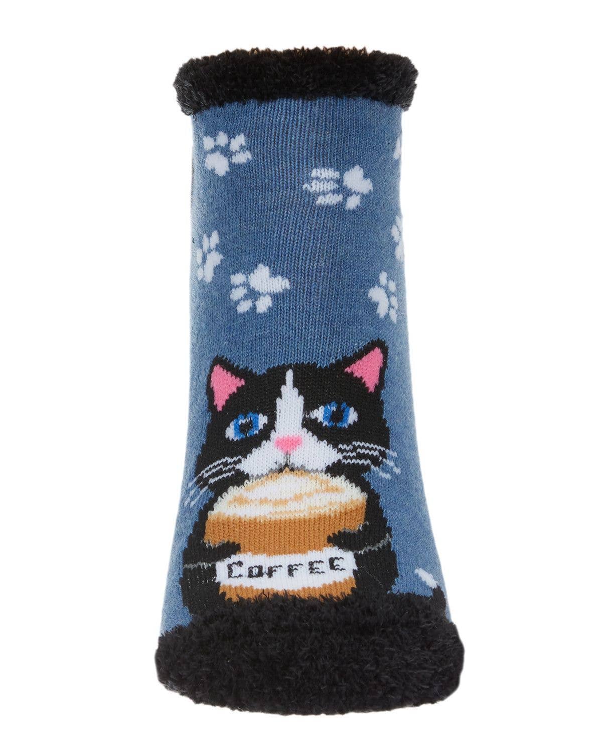 "Need Coffee Right Meow" Low Cut Socks