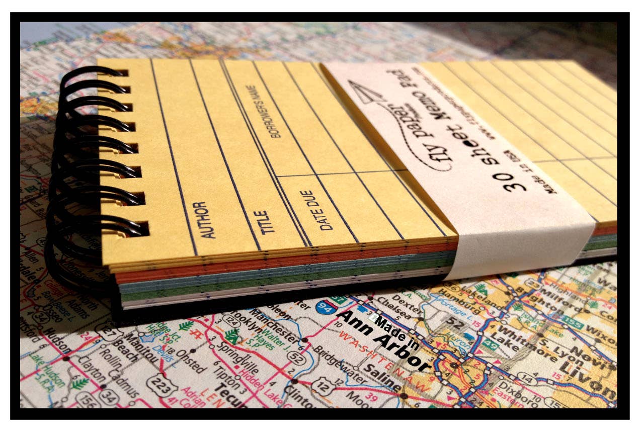 Vintage Library Card Memo Pad