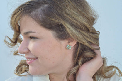 Wooden Snowflake Earrings
