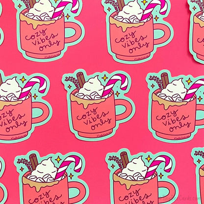 "Cozy Vibes Only" Holiday Vinyl Sticker