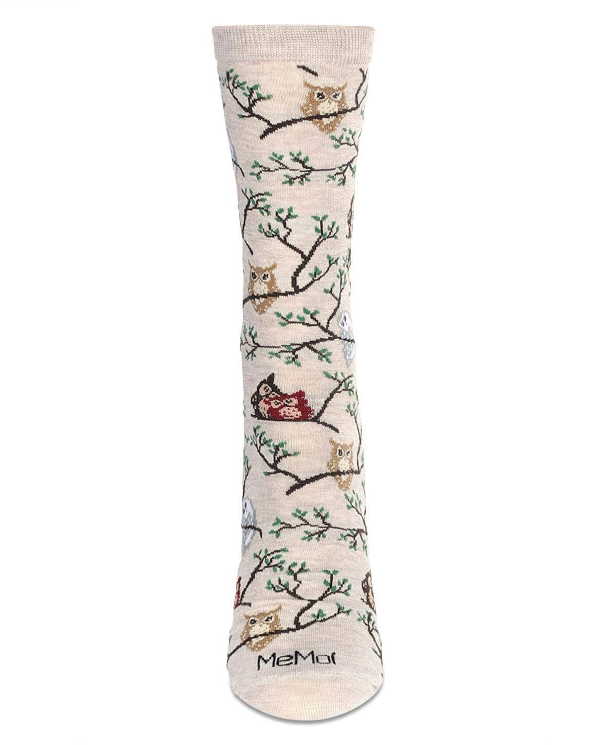 Owls Bamboo Crew Socks