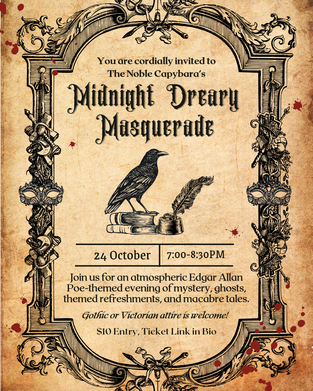 Midnight Dreary Masquerade - October 24th